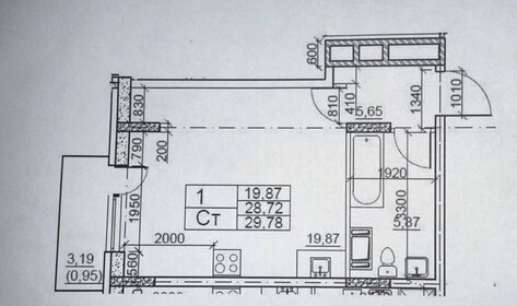 Квартира 29,8 м², студия - изображение 1