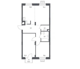 Квартира 70 м², 2-комнатная - изображение 1