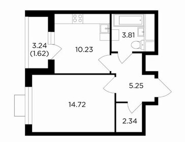 Квартира 38 м², 1-комнатная - изображение 1