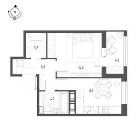 41 м², 1-комнатная квартира 5 390 000 ₽ - изображение 71