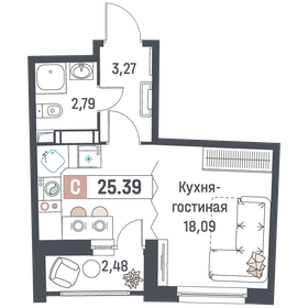 25,3 м², квартира-студия 4 200 000 ₽ - изображение 53