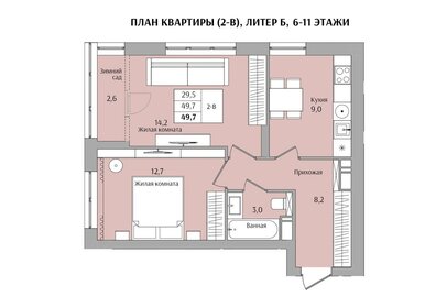 63,7 м², 2-комнатная квартира 7 350 000 ₽ - изображение 51