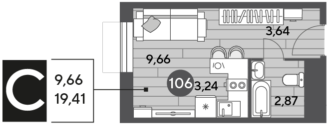 15 м², квартира-студия 4 200 000 ₽ - изображение 41