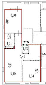 Квартира 58,6 м², 3-комнатная - изображение 1