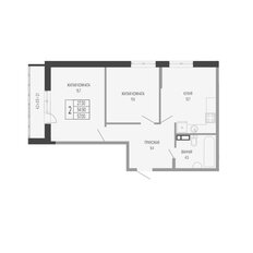 Квартира 58,4 м², 2-комнатная - изображение 2
