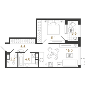 39,9 м², 1-комнатная квартира 13 612 583 ₽ - изображение 23