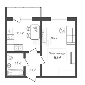 Квартира 36,4 м², 1-комнатная - изображение 1