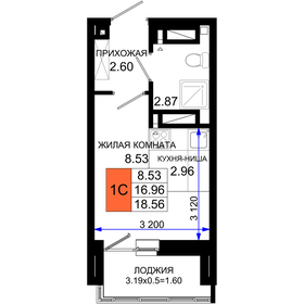 18,6 м², квартира-студия 2 654 080 ₽ - изображение 18