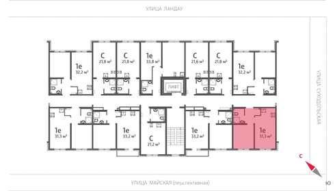 24,4 м², квартира-студия 4 150 000 ₽ - изображение 44