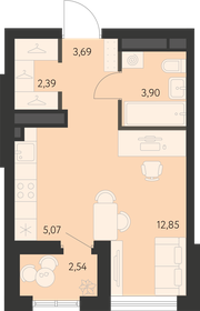 28,4 м², квартира-студия 4 043 000 ₽ - изображение 12