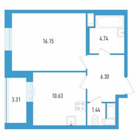 Квартира 40,9 м², 1-комнатная - изображение 1