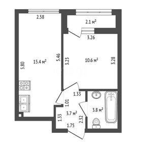 Квартира 33,5 м², 1-комнатная - изображение 1