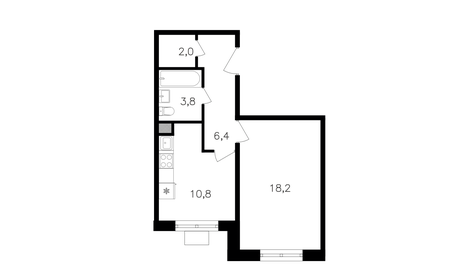 38,2 м², 1-комнатная квартира 16 445 100 ₽ - изображение 29