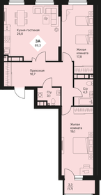 89,4 м², 3-комнатная квартира 10 096 550 ₽ - изображение 29