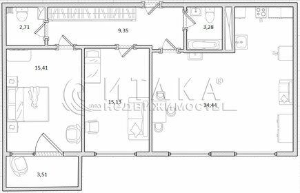 Квартира 80,3 м², 2-комнатная - изображение 1