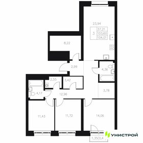 Квартира 104 м², 3-комнатная - изображение 1
