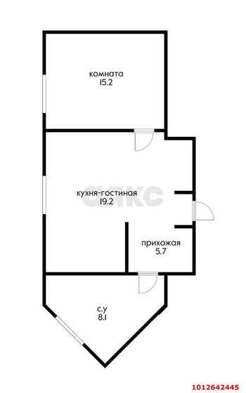 46,9 м², 2-комнатная квартира 12 500 000 ₽ - изображение 1