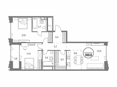101,7 м², 3-комнатная квартира 69 950 000 ₽ - изображение 7