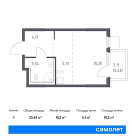 Квартира 23,4 м², студия - изображение 1