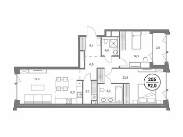88 м², 3-комнатные апартаменты 56 900 000 ₽ - изображение 96