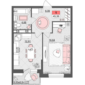 50 м², 1-комнатная квартира 4 450 000 ₽ - изображение 56