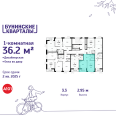 Квартира 36,2 м², 1-комнатная - изображение 2