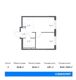 32,9 м², квартира-студия 6 600 000 ₽ - изображение 128