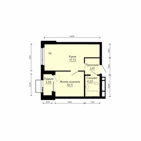 Квартира 36,8 м², 1-комнатная - изображение 1