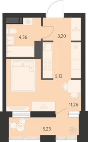 Квартира 26,7 м², студия - изображение 1