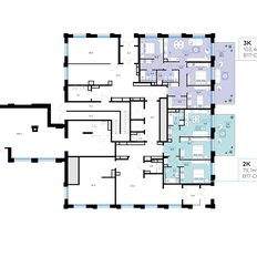 Квартира 79,1 м², 2-комнатная - изображение 2