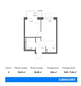 Квартира 33,4 м², 1-комнатная - изображение 1