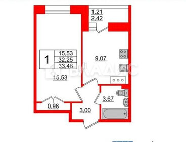 Квартира 31,1 м², 1-комнатная - изображение 1