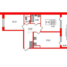 Квартира 63,1 м², 2-комнатная - изображение 5