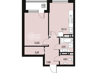 Квартира 50,6 м², 1-комнатная - изображение 1