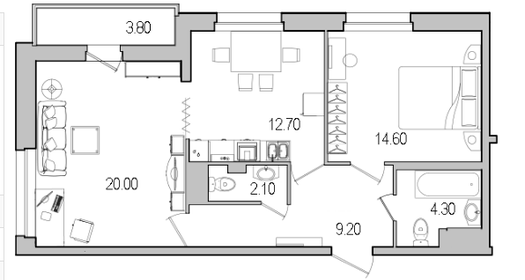 66,3 м², 2-комнатная квартира 12 000 000 ₽ - изображение 109