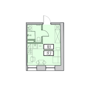 16,7 м², квартира-студия 5 826 630 ₽ - изображение 4