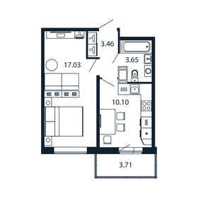 Квартира 35,3 м², 1-комнатная - изображение 1