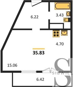 37 м², апартаменты-студия 7 614 600 ₽ - изображение 6