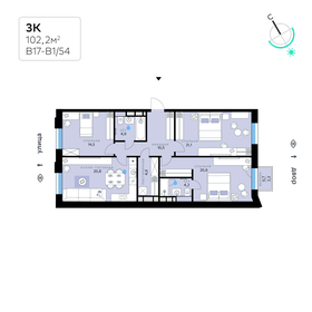 107 м², 3-комнатная квартира 46 095 600 ₽ - изображение 17