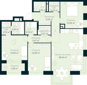 114 м², 3-комнатная квартира 17 200 000 ₽ - изображение 18