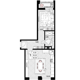 57 м², 1-комнатная квартира 7 400 000 ₽ - изображение 38