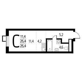 25,7 м², квартира-студия 6 977 550 ₽ - изображение 44