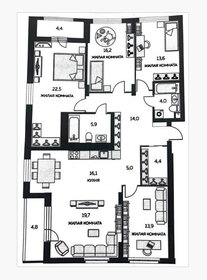 Квартира 135,8 м², 4-комнатная - изображение 2