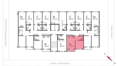 Квартира 32,5 м², 1-комнатная - изображение 2