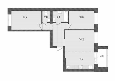 Квартира 68,2 м², 3-комнатная - изображение 2