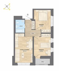75 м², 3-комнатная квартира 9 300 000 ₽ - изображение 55