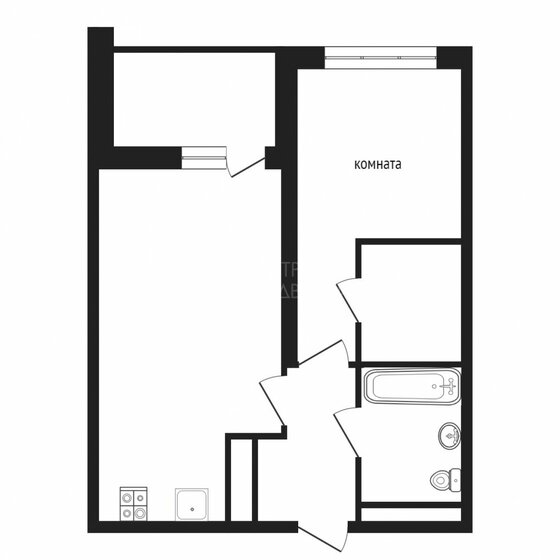 49,1 м², 1-комнатная квартира 5 950 000 ₽ - изображение 1