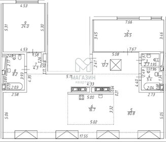 Квартира 180,8 м², 2-комнатная - изображение 1