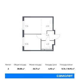 38 м², 1-комнатная квартира 7 400 000 ₽ - изображение 111