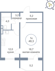 49 м², 1-комнатная квартира 4 800 000 ₽ - изображение 32